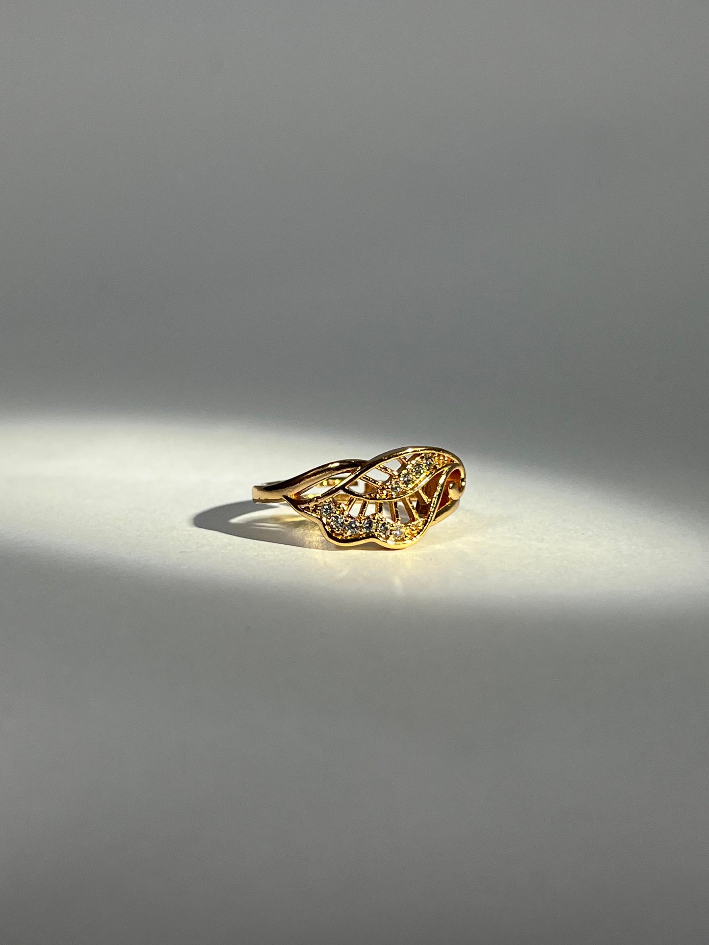 Ornate Gold Filigree Adjustable Ring