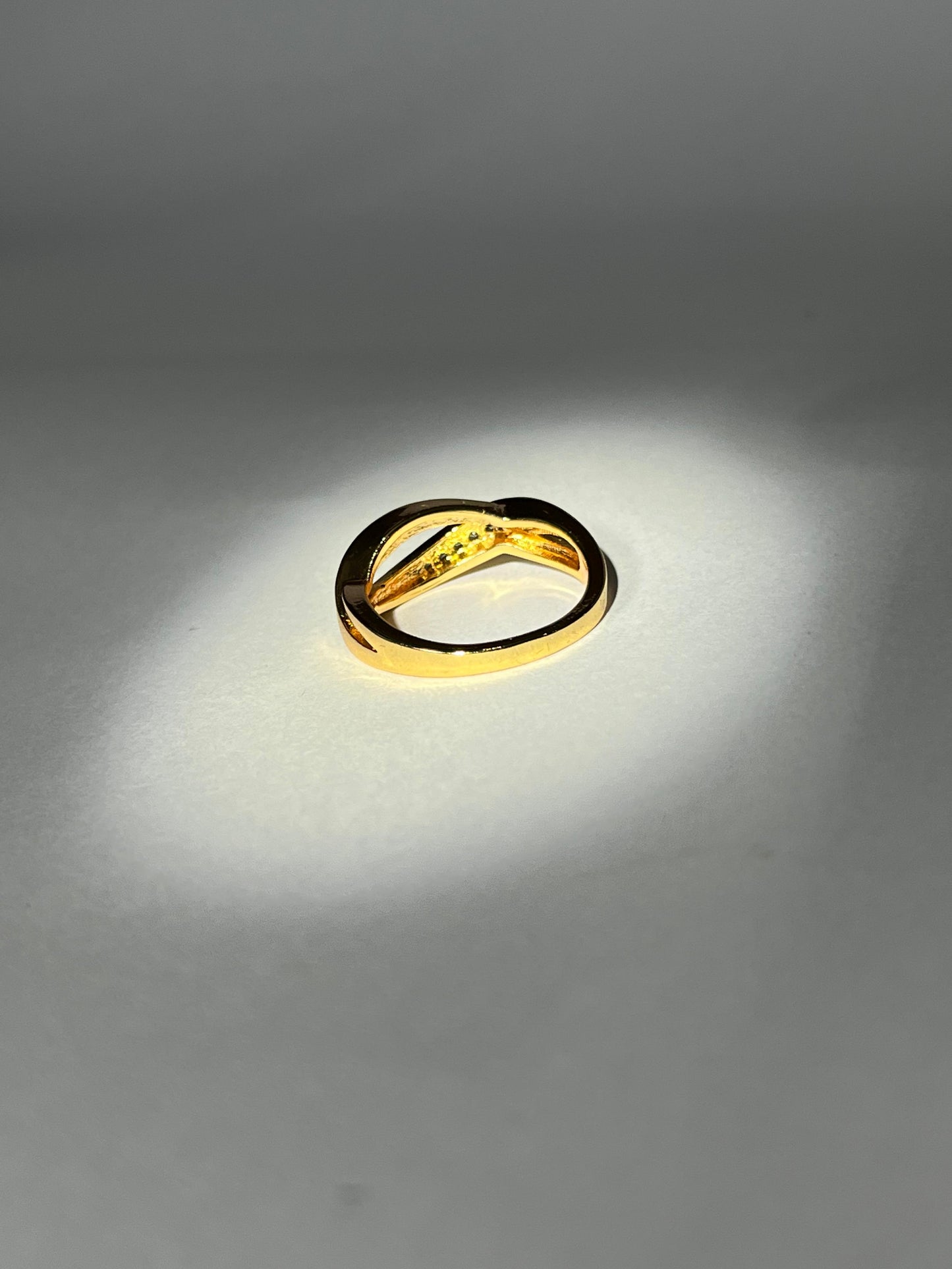 Sparkling Infinity Gold Adjustable Ring