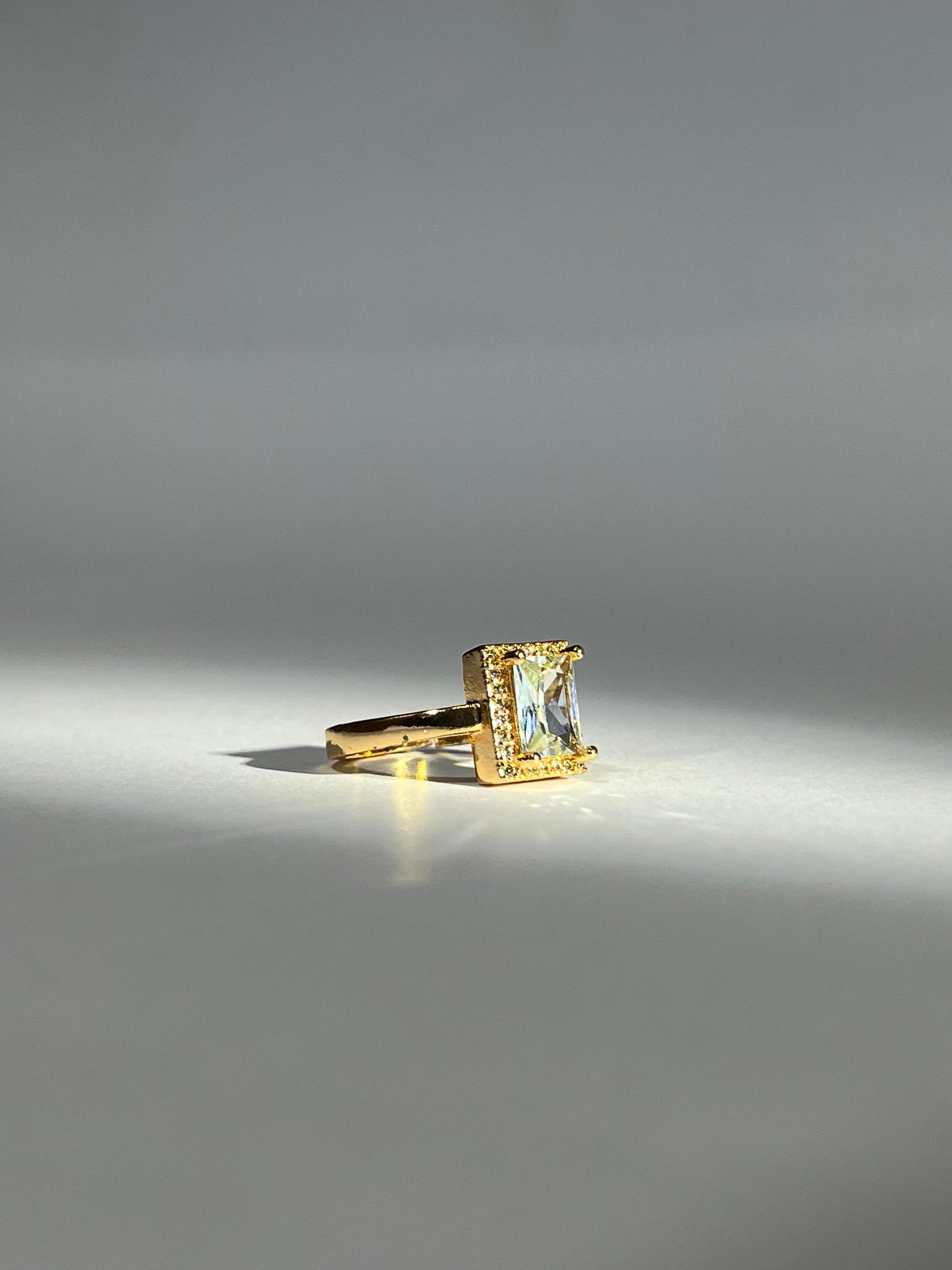 Luminous Gold Stone Adjustable Ring