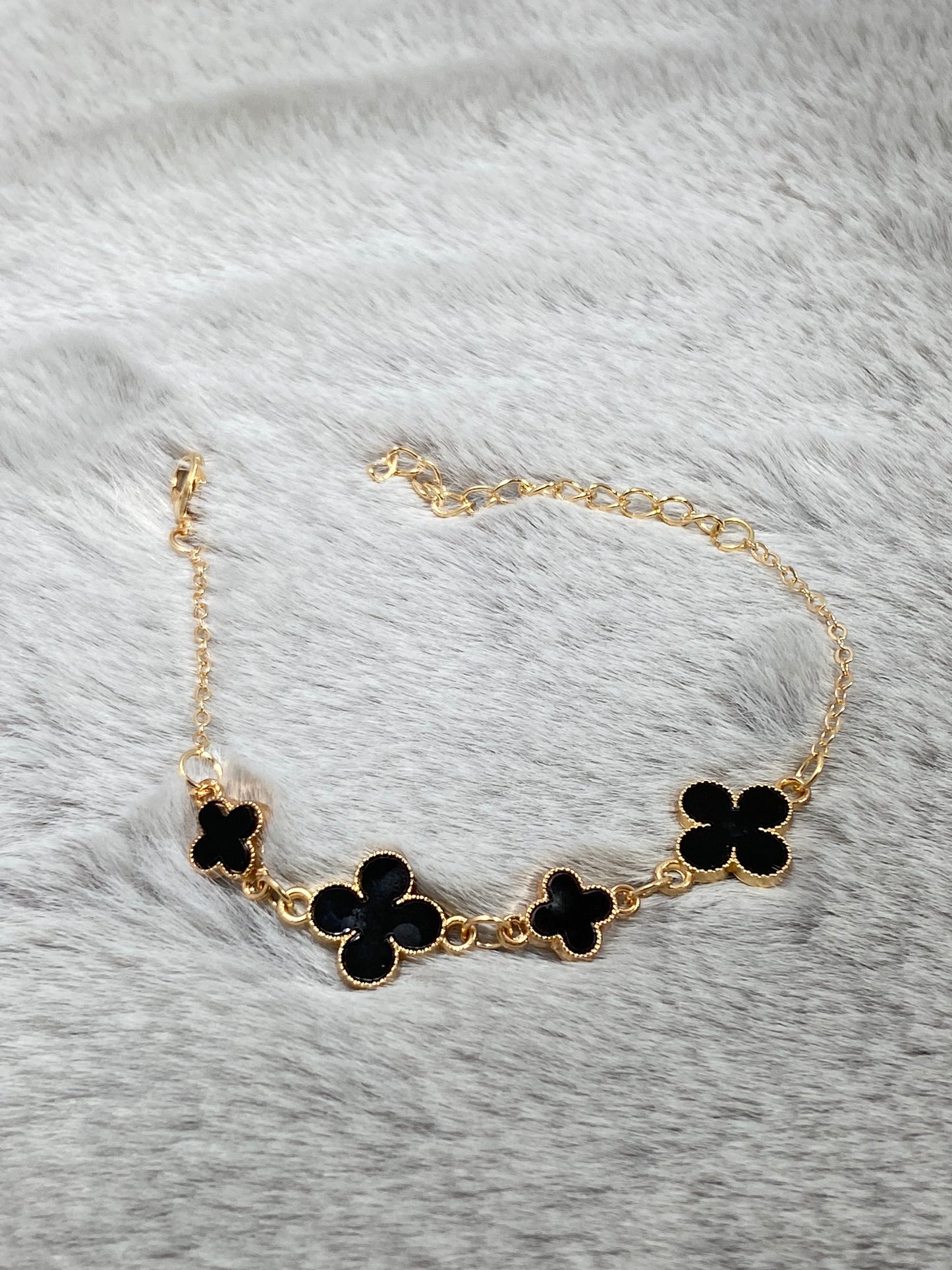 Black Clover Gold-Tone Bracelet