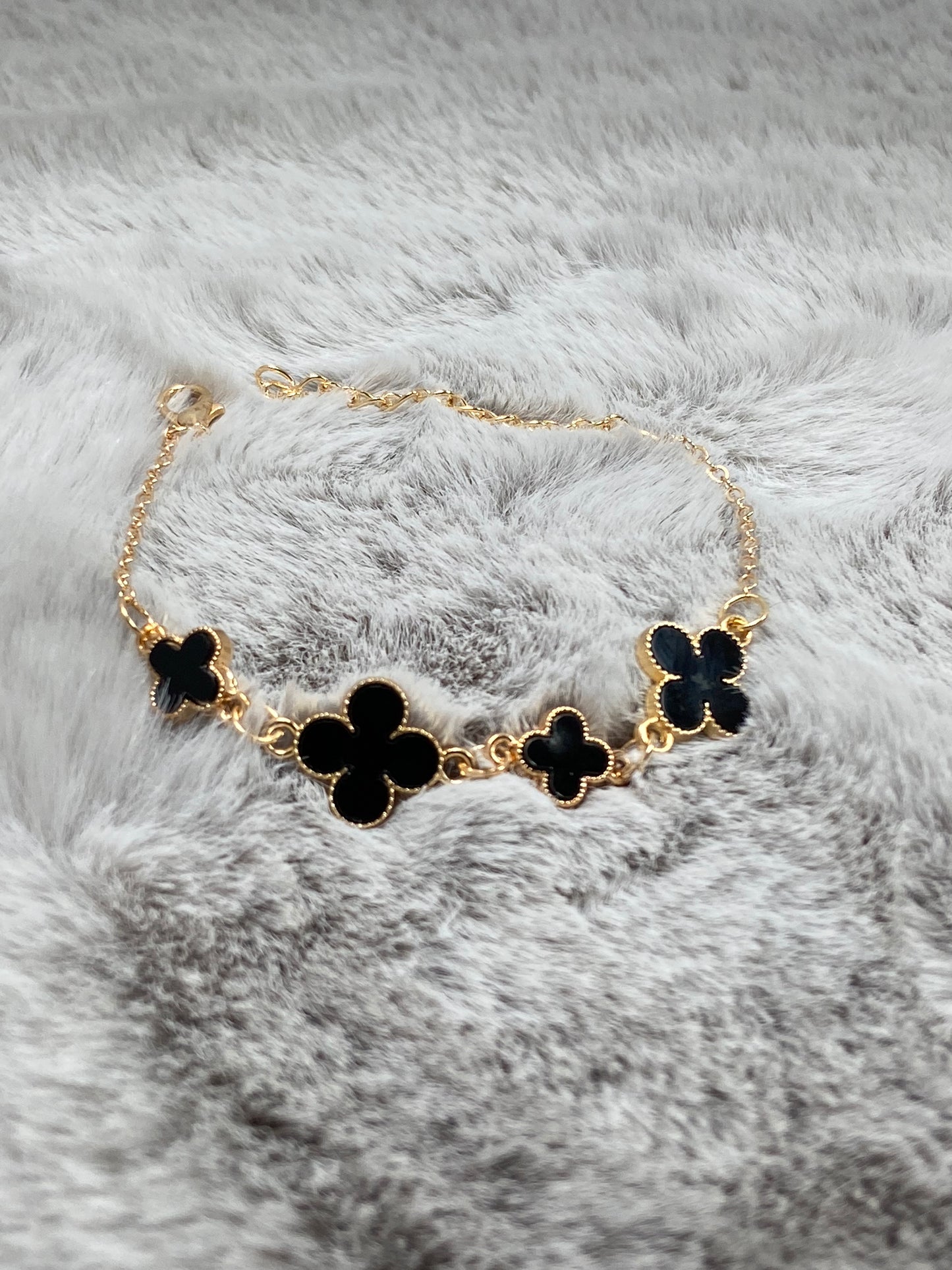 Black Clover Gold-Tone Bracelet