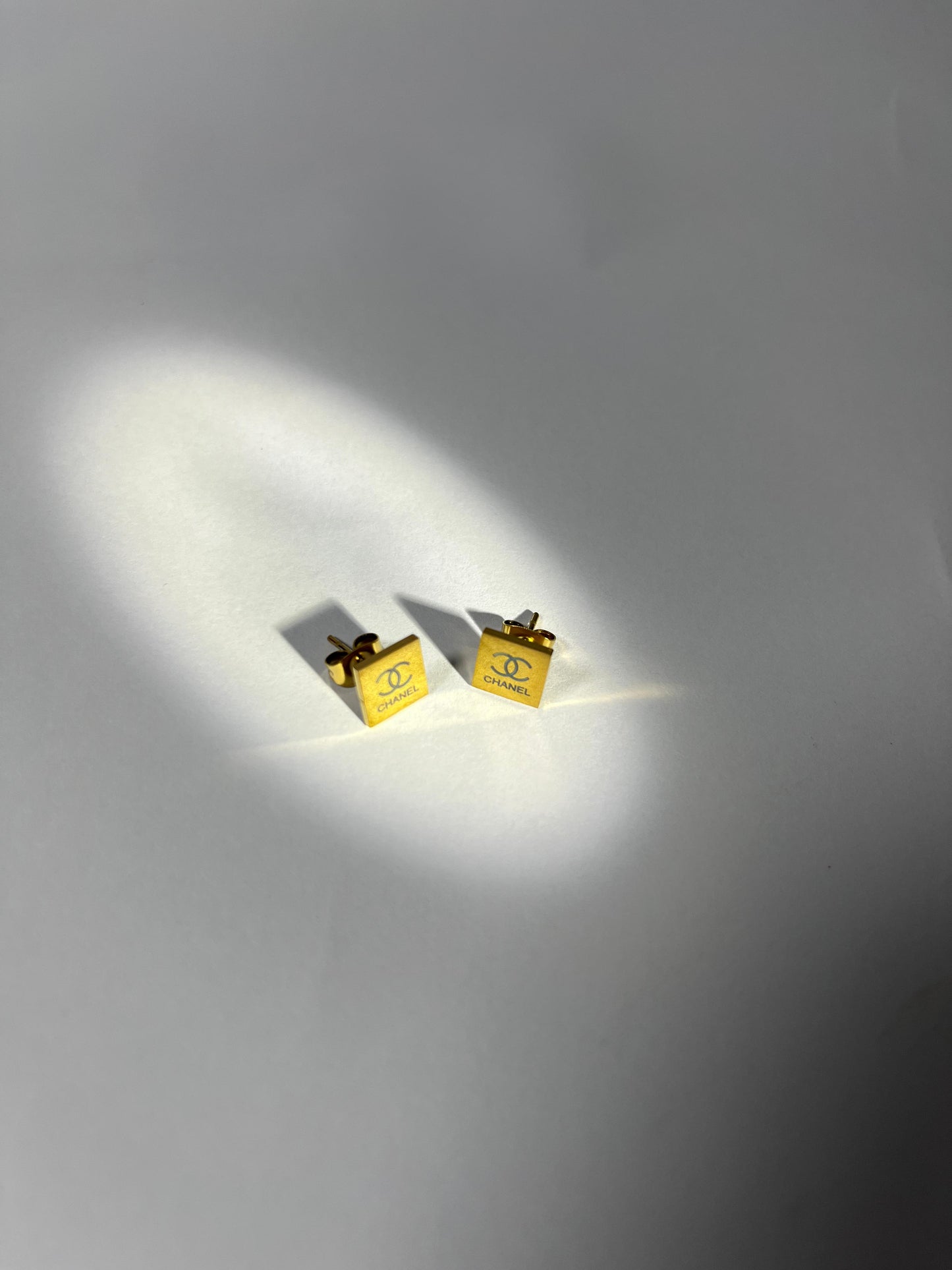 Lustrous Gold-Tone Stud Earrings