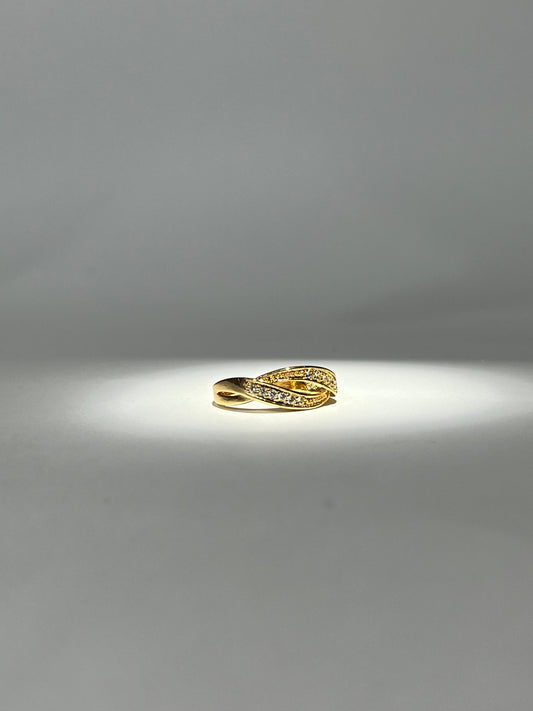 Sparkling Infinity Gold Adjustable Ring