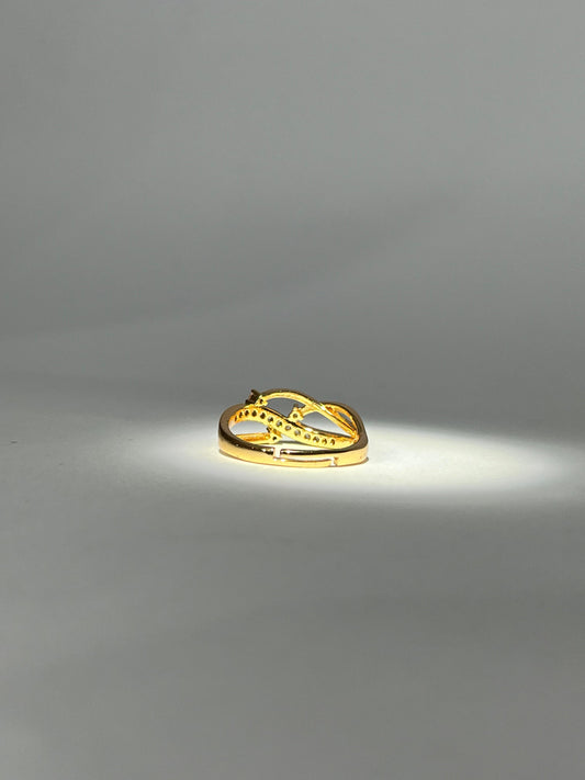 Chic Intertwined Gold Adjustable Ring