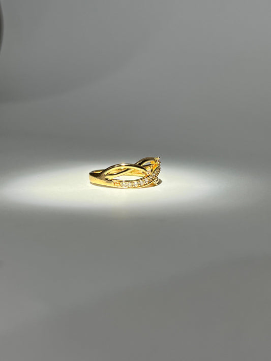 Chic Intertwined Gold Adjustable Ring