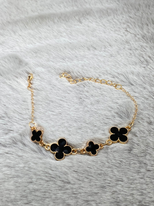 Black Clover Gold-Tone Bracelet