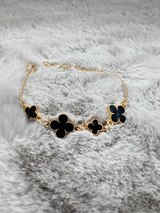Black Clover Gold-Tone Bracelet